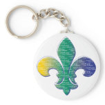 Fleur De Lis Mardi Gras New Orleans Key Chain