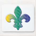 Fleur De Lis Mardi Gras New Orleans Mouse Pad
