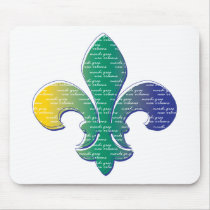 Fleur De Lis Mardi Gras New Orleans Mouse Pad