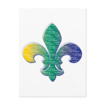 Fleur De Lis Mardi Gras New Orleans Post Cards