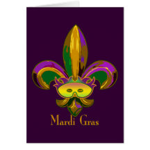 Fleur de lis Mask Cards