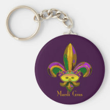 Fleur de lis Mask Keychains