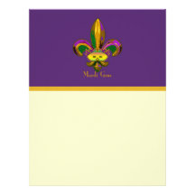 Fleur de lis Mask Letterhead