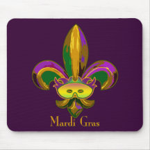 Fleur de lis Mask Mousepads