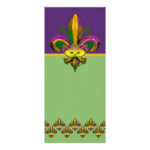 Fleur de lis Mask Rack Card