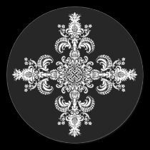 Fleur de lis Meditation 4 corners stickers