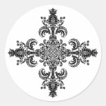 Fleur de lis Meditation 4 corners Stickers