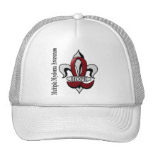 Fleur De Lis Multiple Myeloma Hope Trucker Hats