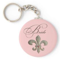 Fleur de lis NOLA Bride Bling Key Chain