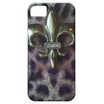 Fleur de lis on leopard iphone case iPhone 5 cover