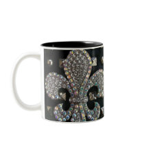 FLEUR DE LIS ON STUDS HARD ROCK PRINT COFFEE MUG