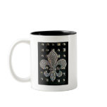 FLEUR DE LIS ON STUDS HARD ROCK PRINT COFFEE MUG