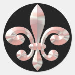 Fleur De Lis Orleans Pink Sticker