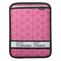 Fleur-de-lis Personalized Ipad Sleeve