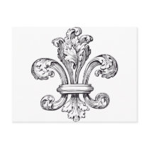 fleur de lis postcard