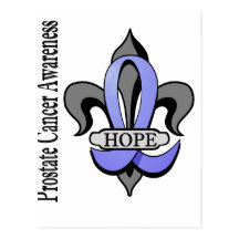 Fleur De Lis Prostate Cancer Hope Postcard