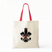Fleur de lis Queen with bow Tote Bag
