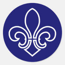 Fleur de Lis Round Sticker