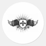 Fleur De Lis Round Stickers