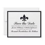 Fleur de Lis Save the Date Personalized Announcements