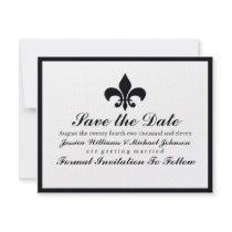 Fleur de Lis Save the Date Personalized Announcements