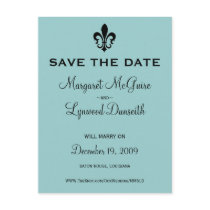 Fleur de lis Save the Date Postcard