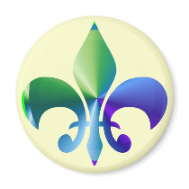 Fleur-de-Lis:  Signature Patterns by Naveen Fridge Magnets