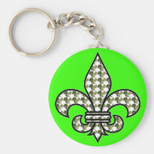 FLEUR DE LIS SQUIRREL KEY CHAIN