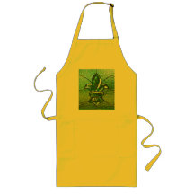 Fleur De Lis Stained Glass Green Aprons