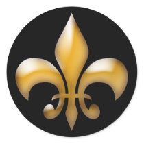 Fleur de Lis Stickers in Black and Gold