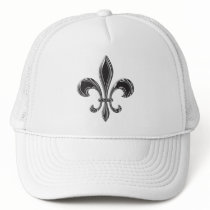 Fleur De Lis - Stripey Trucker Hat