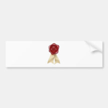 Fleur-de-lis Wax Seal graphic Bumper Sticker