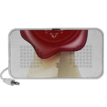 Fleur-de-lis Wax Seal graphic Mp3 Speakers