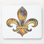 Fleur de Lis with pattern  01 Mousepad