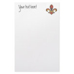 Fleur de Lis with pattern 02 Stationery Paper