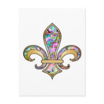 Fleur de Lis with pattern - 09 Postcard