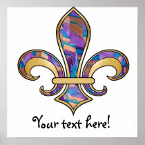 Fleur de Lis with pattern - 11 Print