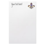 Fleur de Lis with pattern - 11 Stationery