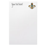 Fleur de Lis with pattern - 14 Personalized Stationery