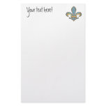 Fleur de Lis with pattern - 16 Personalized Stationery