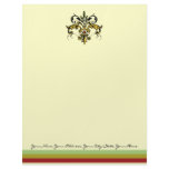Fleur de lis Xmas Personalized Letterhead