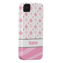 Fleur de Lis Zebra iPhone 4/4S Casemate Case Iphone 4 Case-mate Case