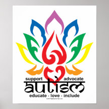 Fleur de Lotus d'autisme Posters