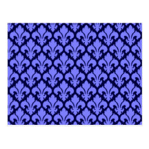 Fleur-de-Lys Blue Postcard