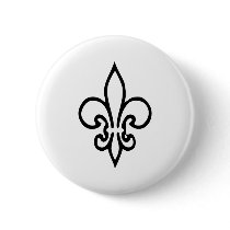Fleur de lys pinback buttons
