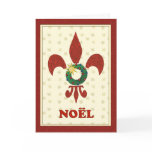 Fleur de Lys Wreath Noel Greeting Cards