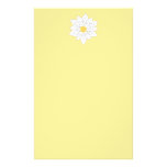 Fleur de nénuphar. Blanc et jaune. Style 2. Papiers À Lettres