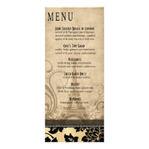 Fleur de Paris Eiffel Tower Dinner Menu | sand Invite
