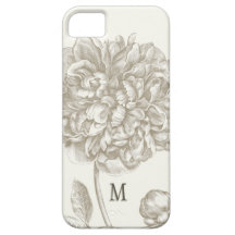 Fleur de pivoine aux nuances du blanc, décorées d' coques iPhone 5