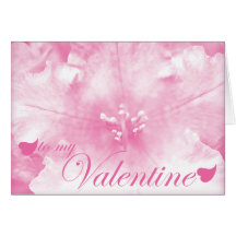Fleur de Valentine et carte de voeux roses de coeu